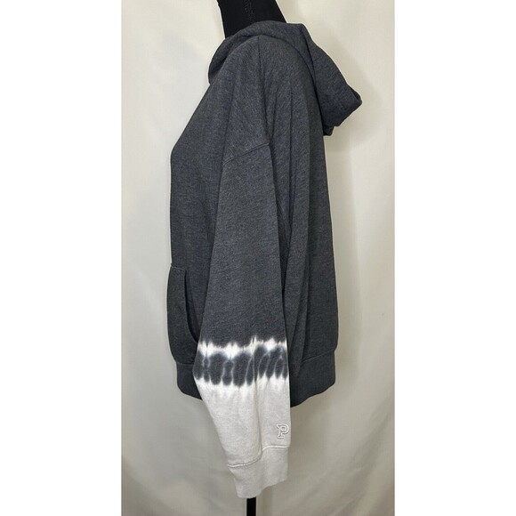 Victoria Secret PINK Gray‎ Tie-Dye Hoodie Pullover Sweatshirt Women's MEDIUM - Picture 2 of 10